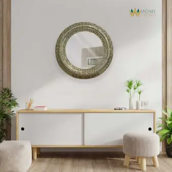 circle mirrors on wall