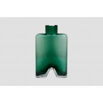 green glass vase-إناء من الزجاج الأخضر