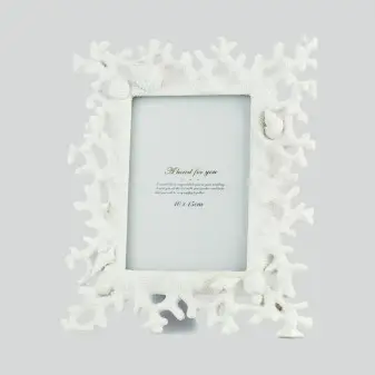 white coral photo frame