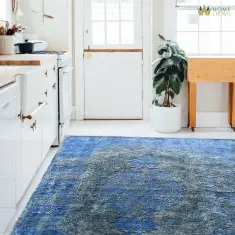 Blue and Gray Carpet