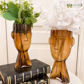 human glass vase for home decoration