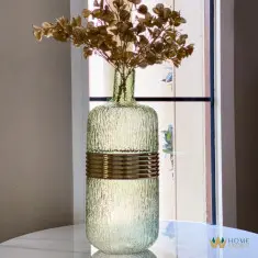 green glass vase