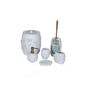 Bloosom White Toilet Set