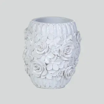 Bloosom White Toilet Set