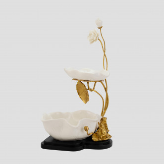 Serving Stand brass and Ceramic