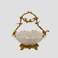 Fruit Plate Brass Ceramic