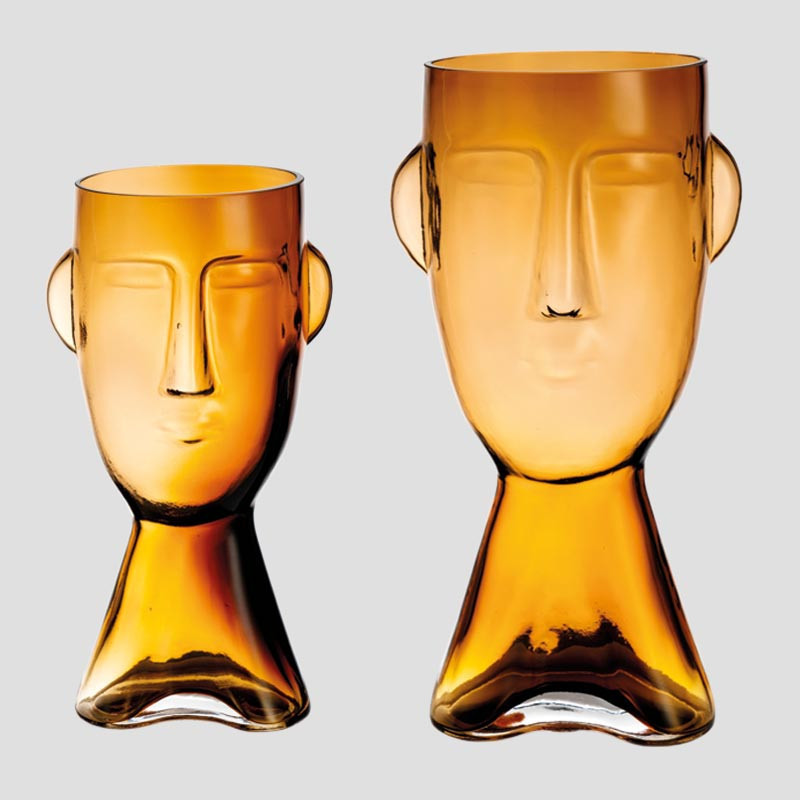 human glass vase home crown