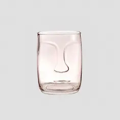 pink human glass vase