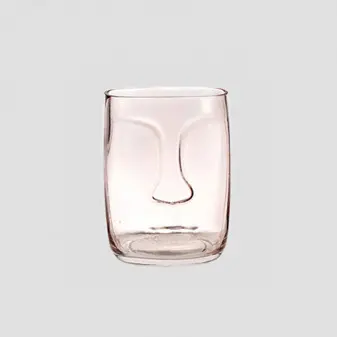 pink human glass vase