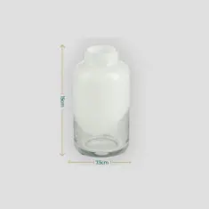 white crystal vase