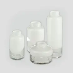 white crystal vase home decor