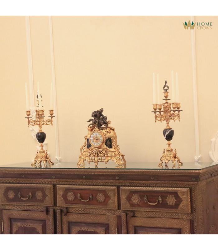 golden antique candlesticks in dubai