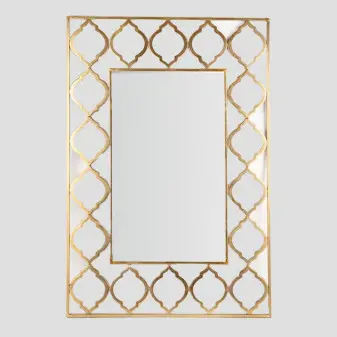 Rectangular golden mirror