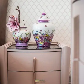 ceramic colorful vase and decorative jar