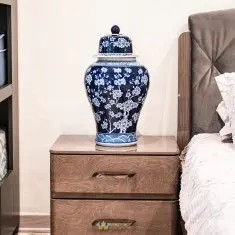 CERAMIC jar on bedside table