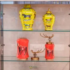 yellow ceramic Jar collection