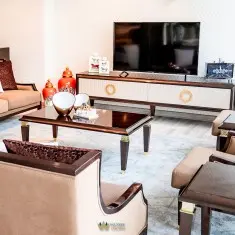 modern decorative tv room in uae