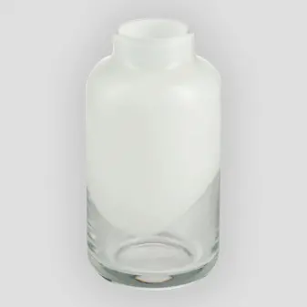 white crystal vase