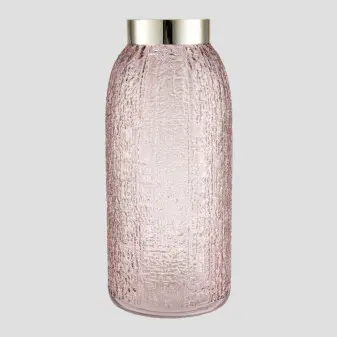 pink glass vase