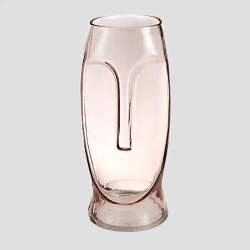 buy pink human glass vase