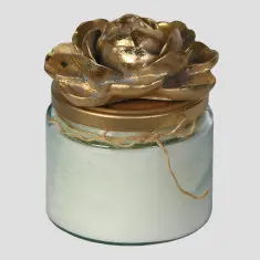 flower candle in gold color