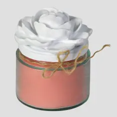 flower candle in white color