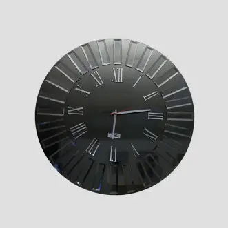 black wall clock modern
