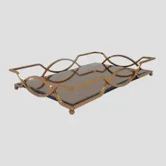 Mirror tray for coffee table
