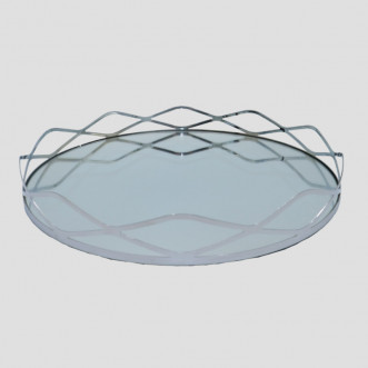 silver mirrored tray