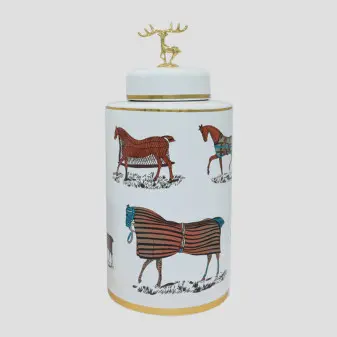 horse ginger jar