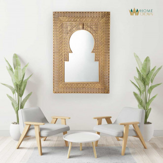 decoration with gold mirror